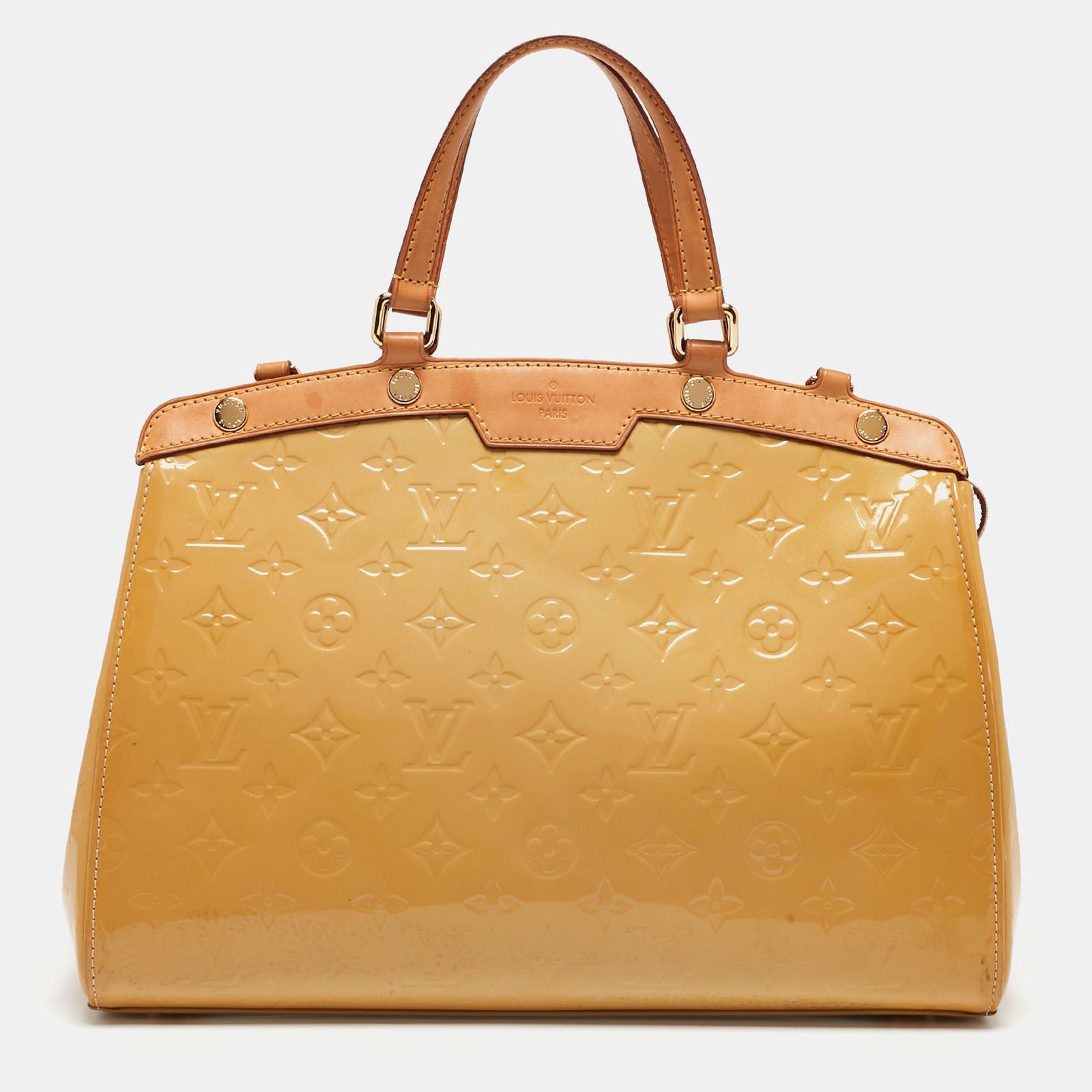 Louis Vuitton Sac Brea MM en vernis monogramme citrine