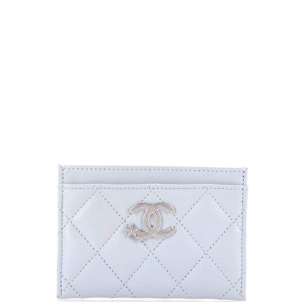 Chanel CHANEL CC Stars Card Holder Quilted Caviar