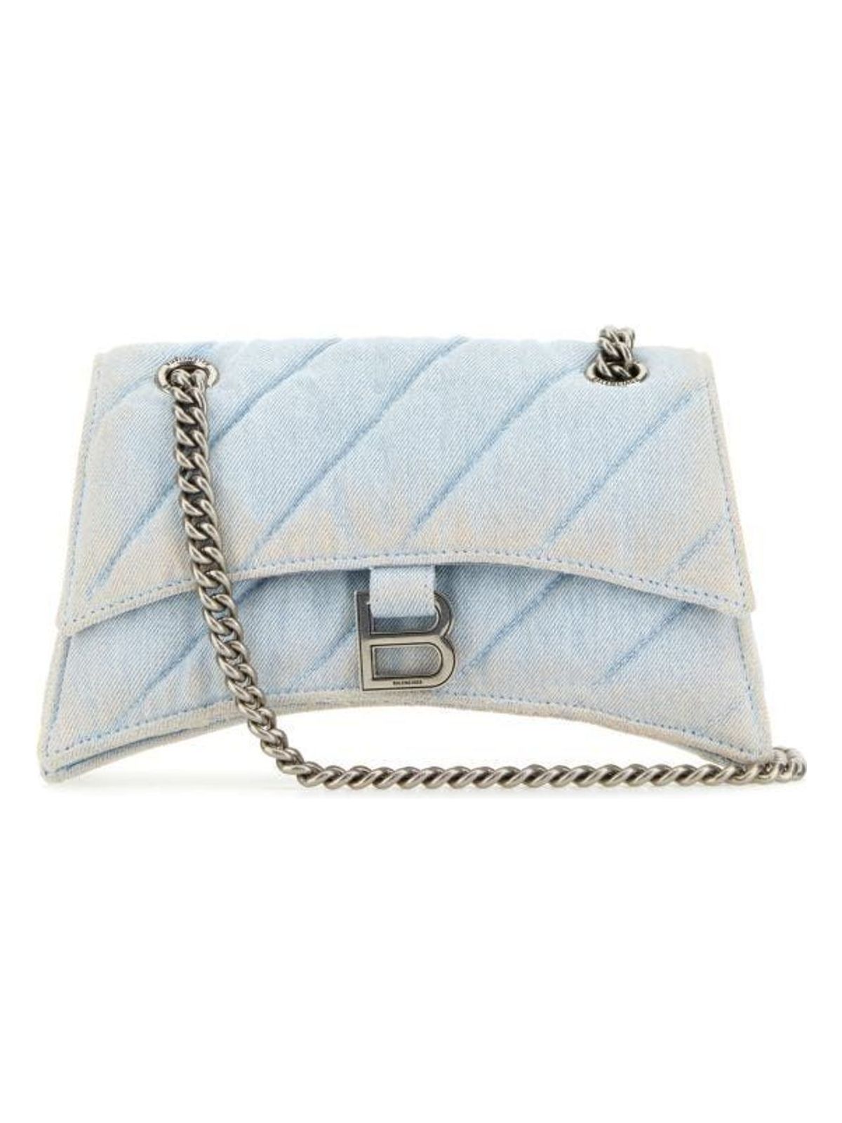 Balenciaga Women's Crush Shoulder Bag in Denim | 7163512AAEJ Color 4651