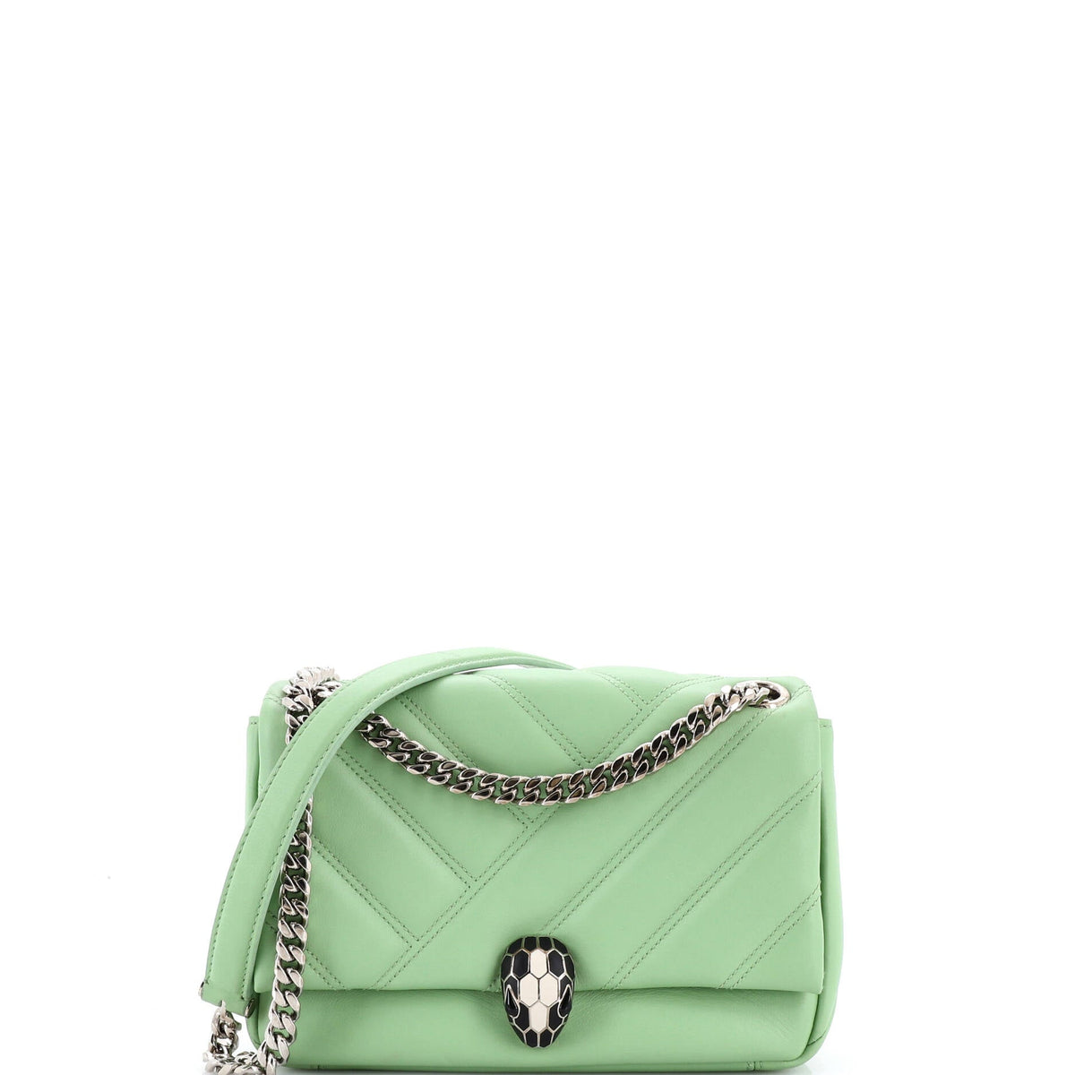 Bvlgari BVLGARI Serpenti Cabochon Shoulder Bag Diagonal Quilted Leather Small