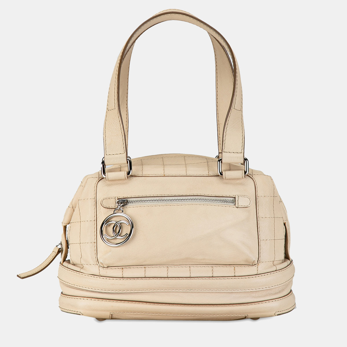 Chanel Goatskin Square Stitch Essential Bowler