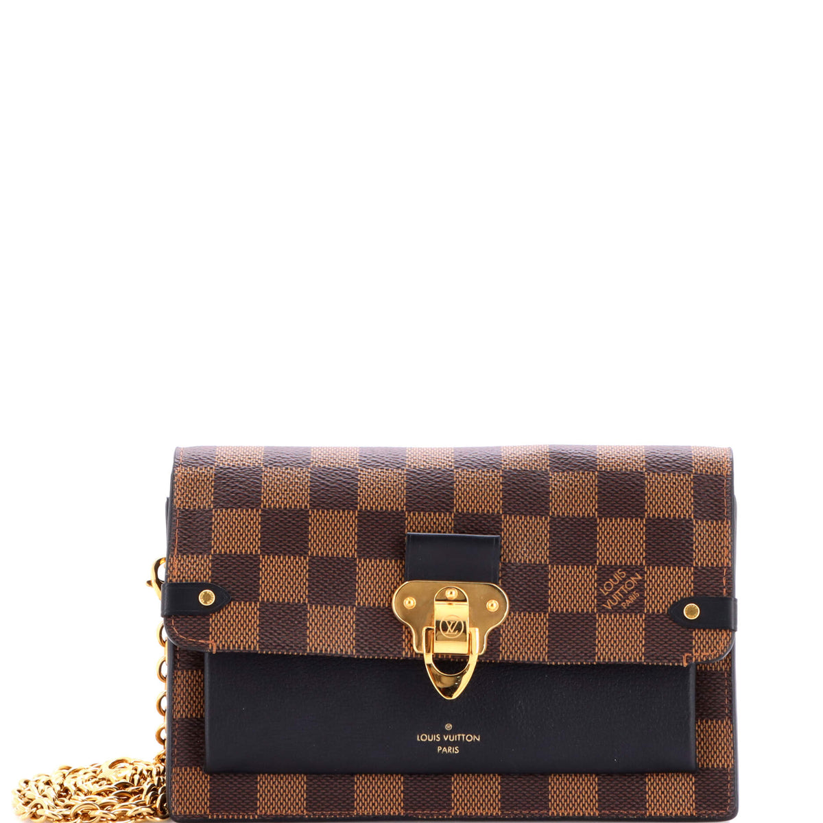 Louis Vuitton Vavin Chain Wallet NM Damier with Leather