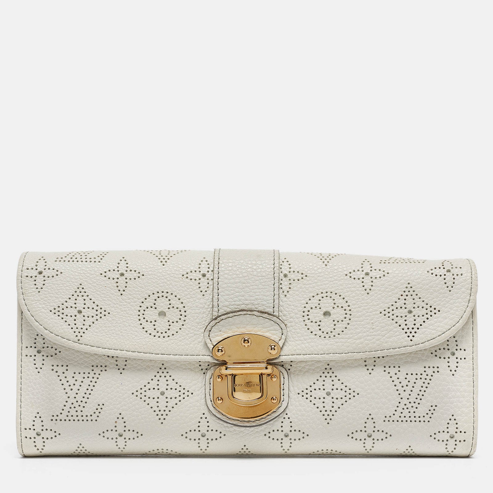 Louis Vuitton White Monogram Mahina Leather Amelia Wallet