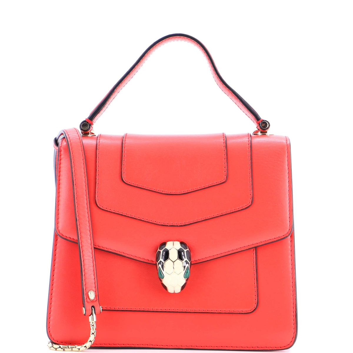 Bvlgari BVLGARI Serpenti Forever Top Handle Bag Leather Small