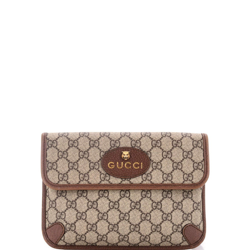 GUCCI Neo Vintage Flap Belt Bag GG Coated Canvas