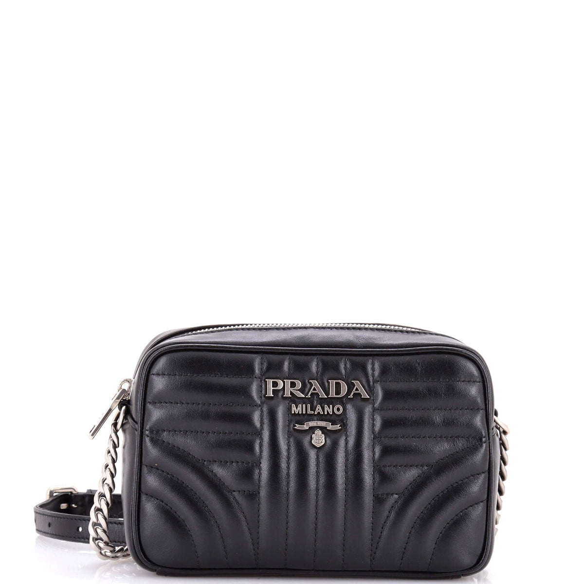 Prada PRADA Camera Bag Diagramme Quilted Leather Small