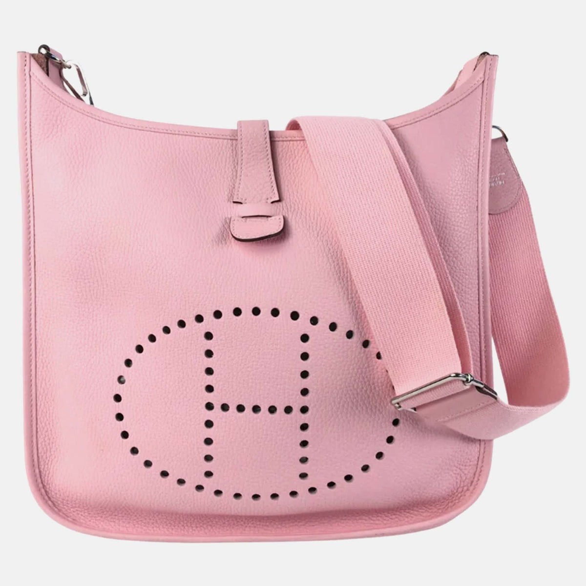 Hermès Rose Sakura Clemence Evelyne GM Bag