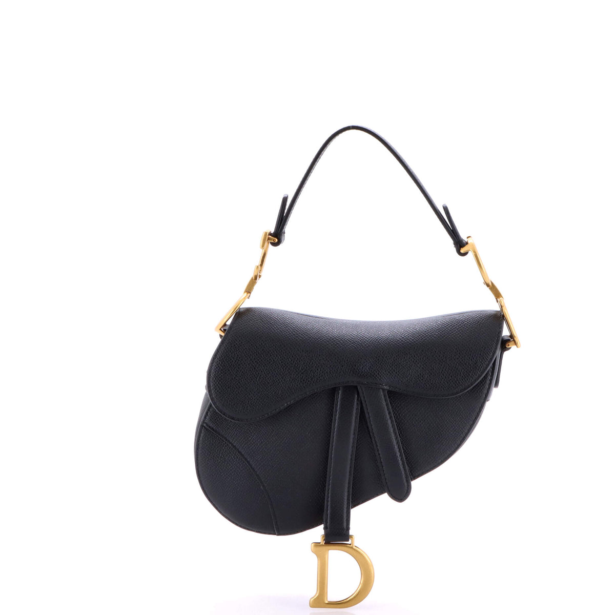 Christian Dior Saddle Handbag Leather Mini