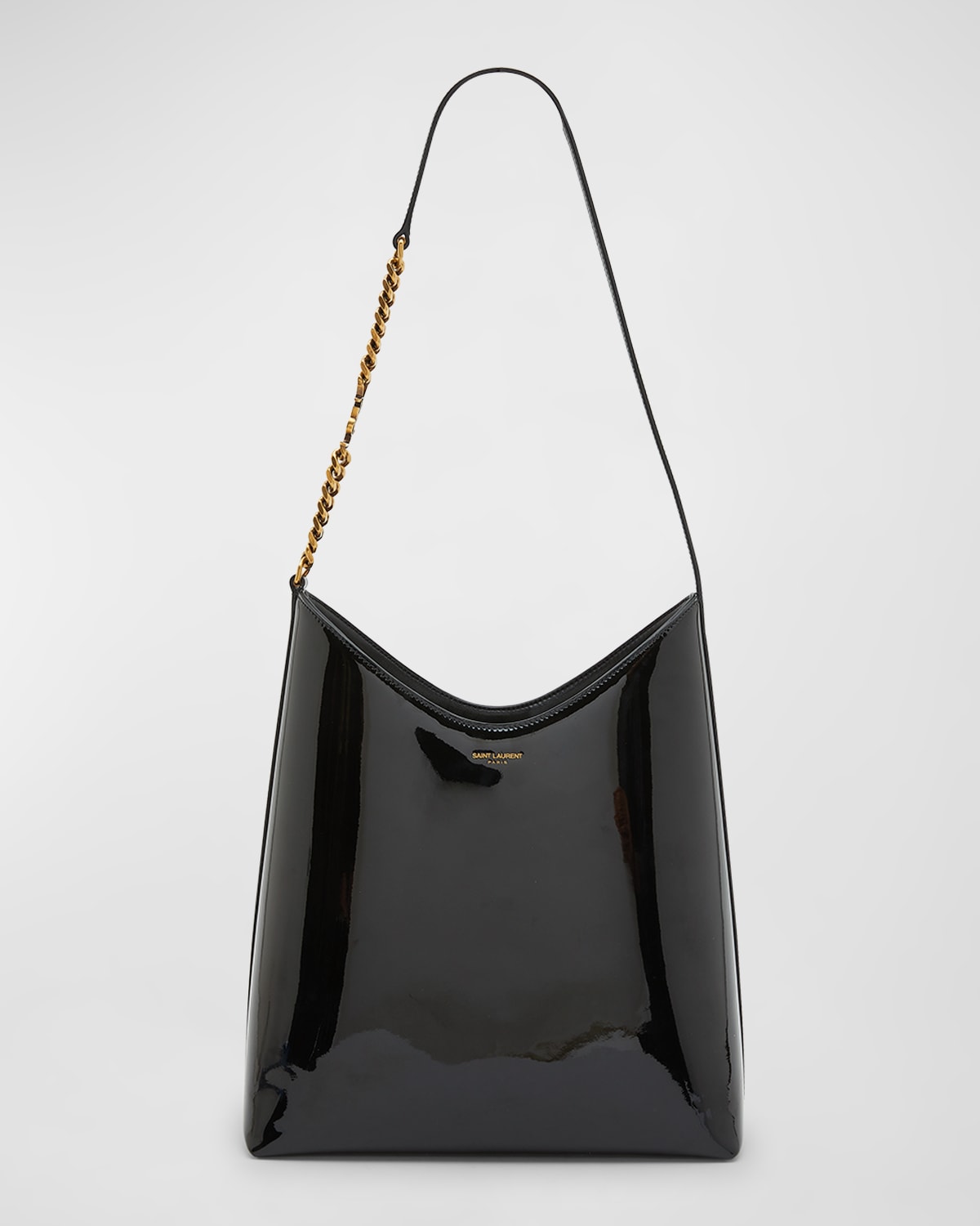 Saint Laurent Sac Patent Leather Hobo Bag