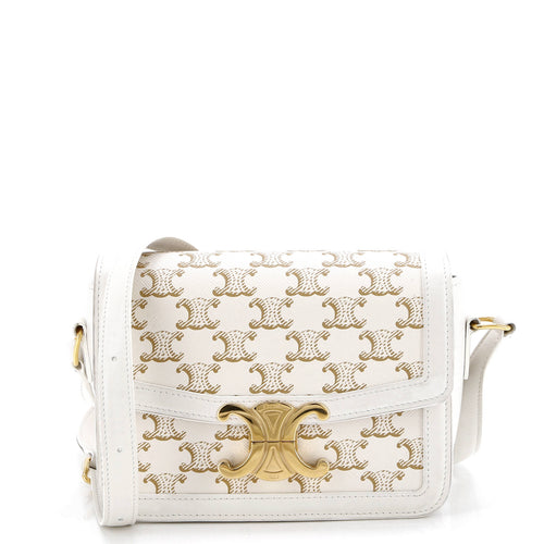 CELINE Triomphe Shoulder Bag Triomphe Coated Canvas Teen