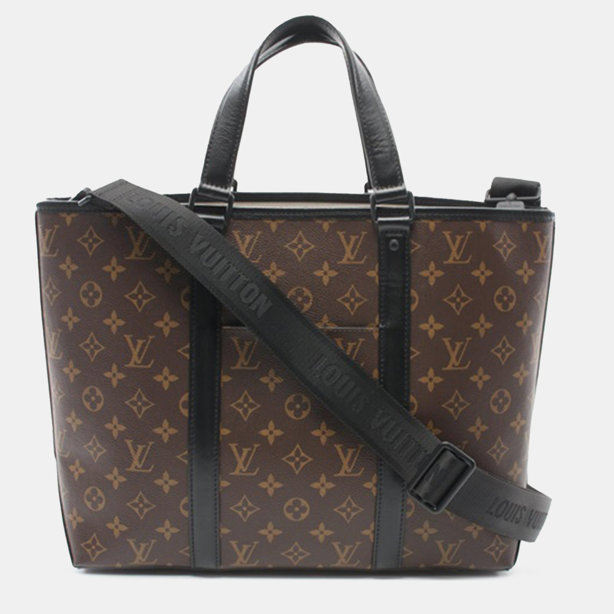 Louis Vuitton Monogram Macassar Week-End Tote PM Bag