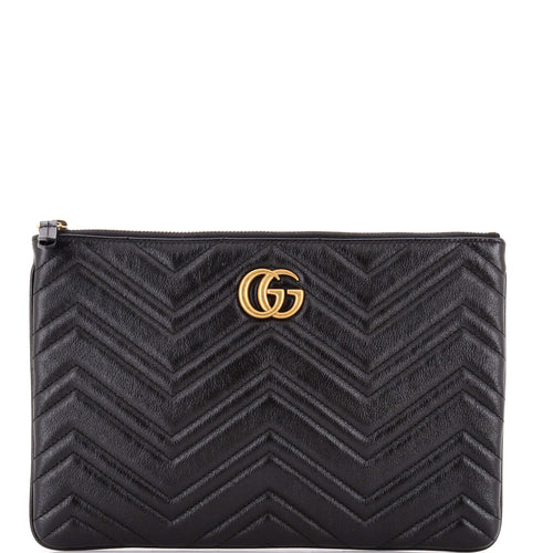 GUCCI GG Marmont Clutch Matelasse Leather