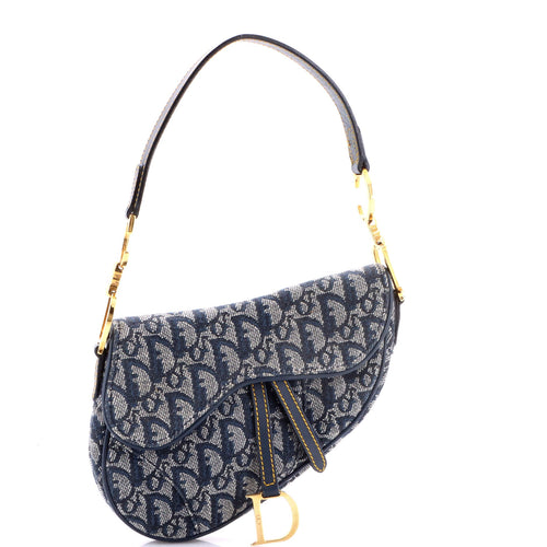 Vintage Saddle Bag Diorissimo Canvas Small