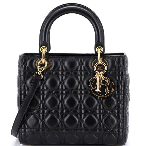 Lady Dior Bag Cannage Quilt Lambskin Medium