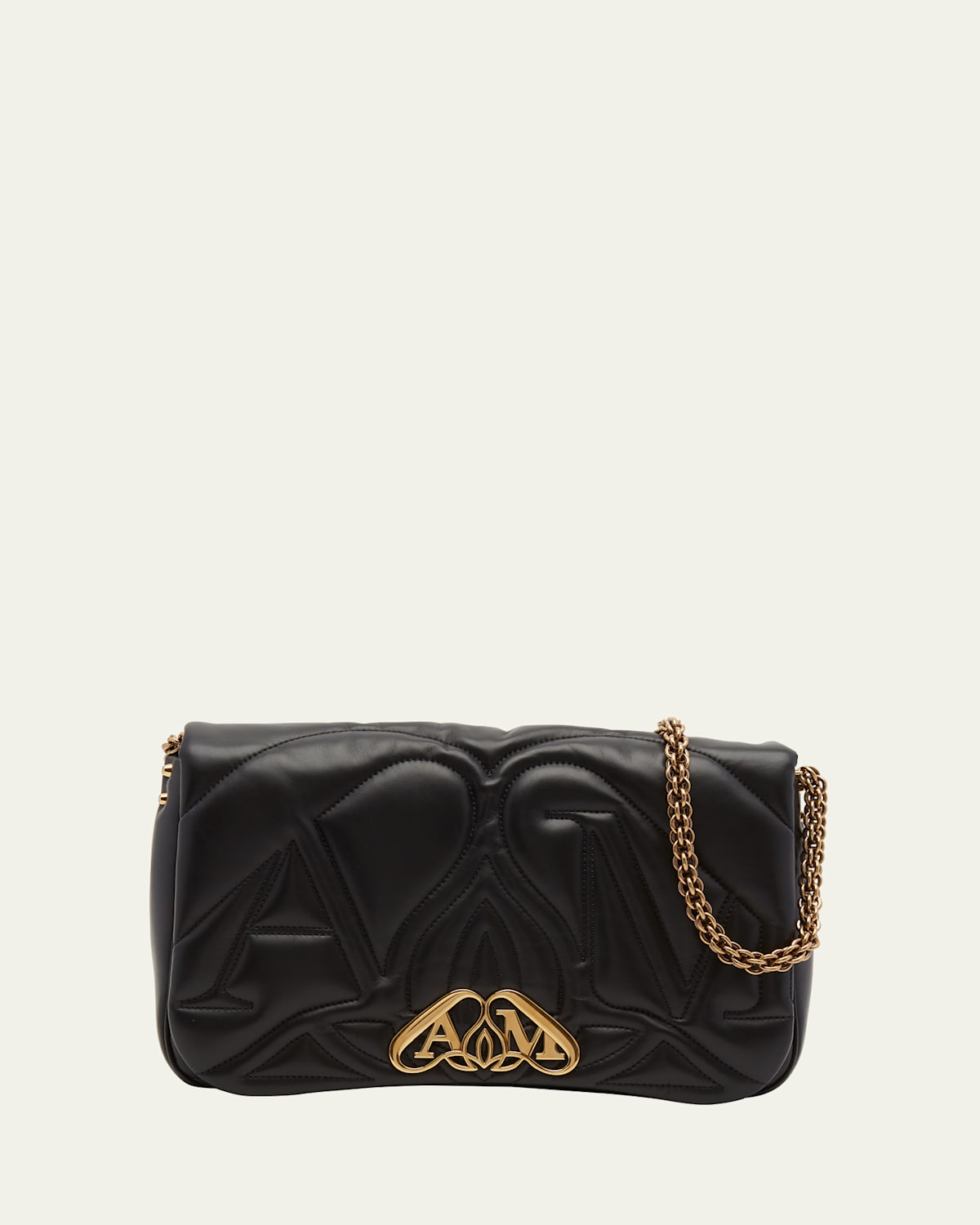 Alexander Mcqueen Seal Padded Leather Crossbody Bag