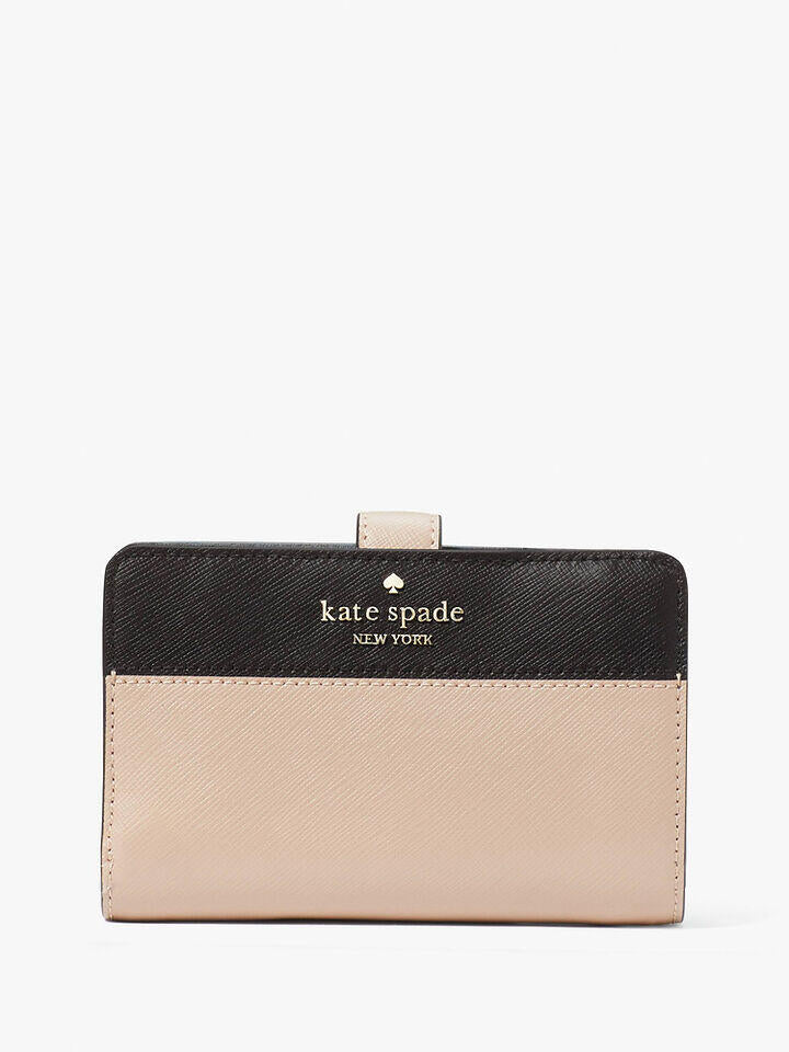 Kate Spade Au Madison Colorblock Saffiano Leather Medium Compact Bifold Wallet