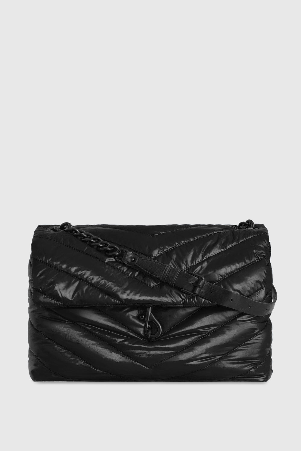 Rebecca Minkoff Edie XL-Umhängetasche aus Nylon in Schwarz