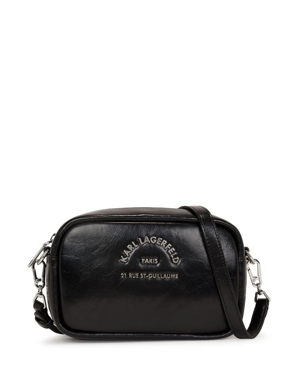 Karl Lagerfeld Women's Camerabag Bag With Silver Logo in Black | 245W3096A999A999