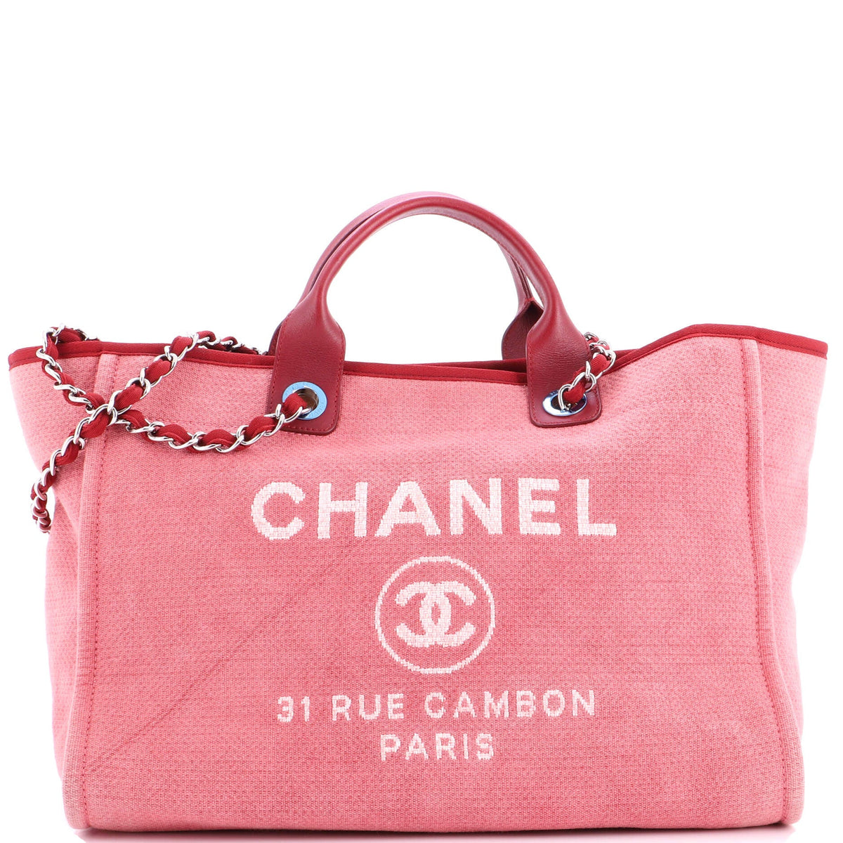 Chanel CHANEL Deauville Tote Canvas Medium