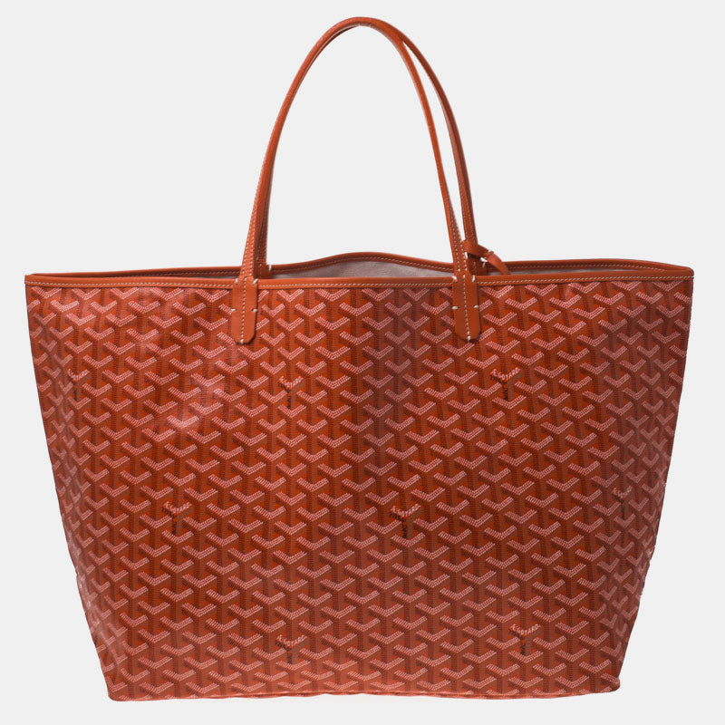 Goyard Orange Goyardine Coated Canvas and Leather Saint Louis GM Tote