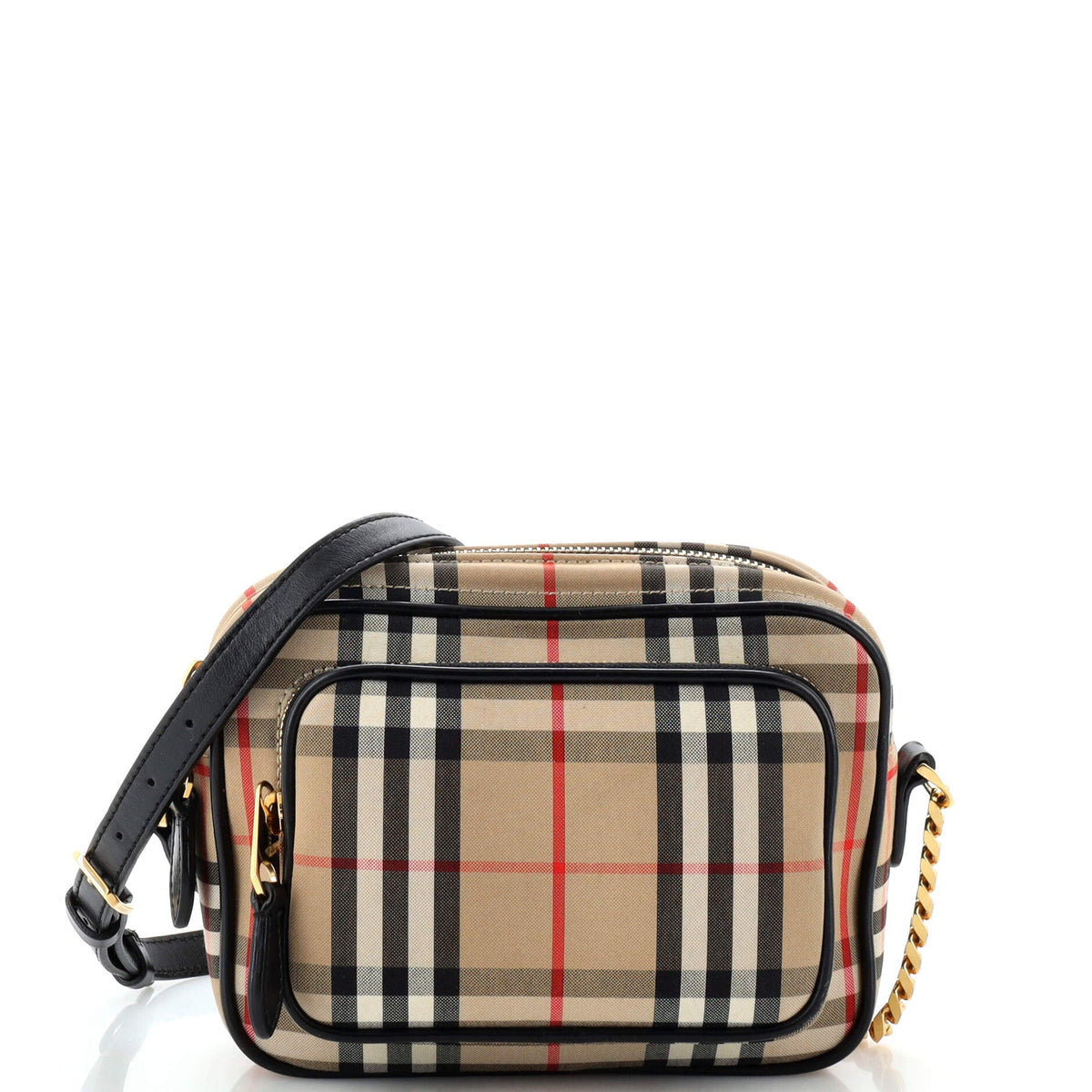 Burberry Camera Bag Vintage Check Canvas Small