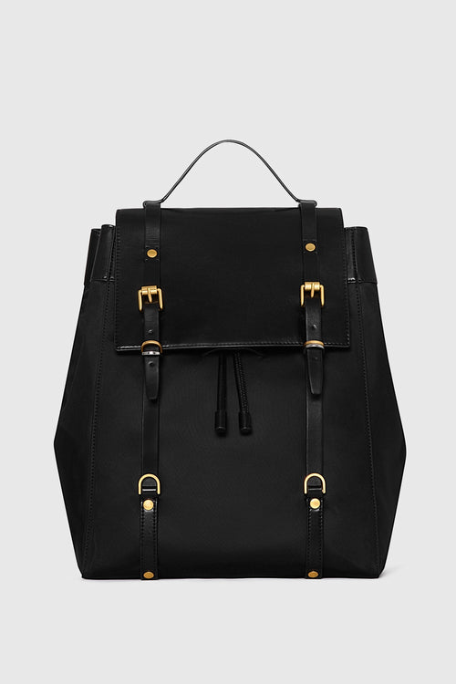 Surplus Nylon Backpack Bag In Black