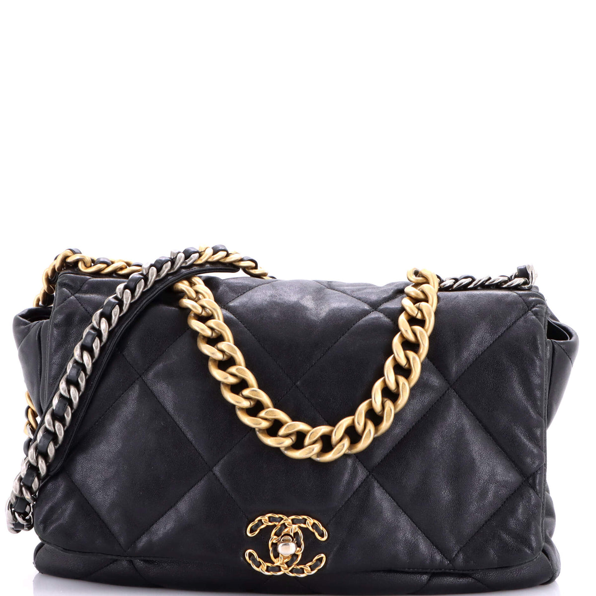 Chanel CHANEL 19 Flap Bag Quilted Leather Maxi
