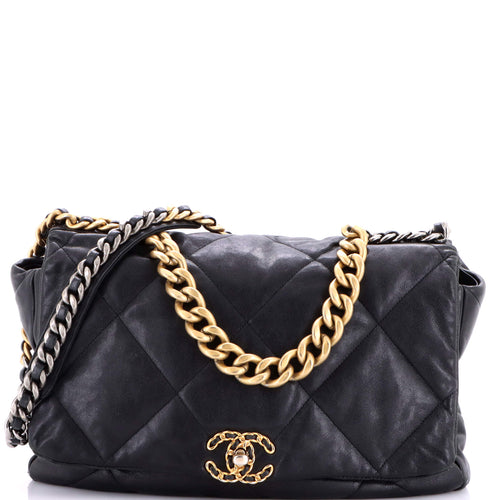 CHANEL 19 Flap Bag Quilted Leather Maxi