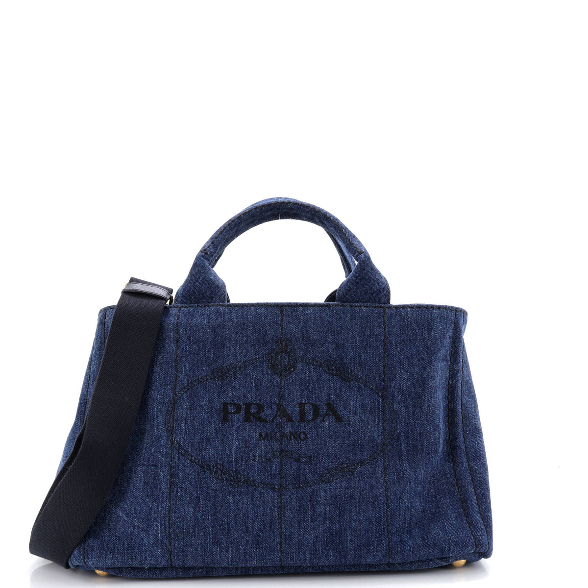 Prada PRADA Canapa Convertible Tote Denim Medium