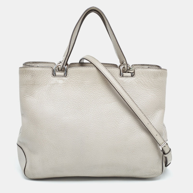 Michael Kors Grey Leather Anabelle Tote