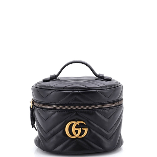 GUCCI GG Marmont Vanity Backpack Matelasse Leather Mini