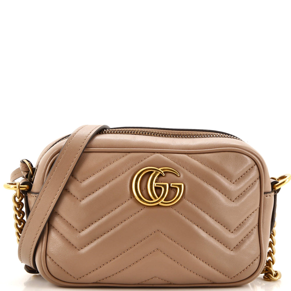 GUCCI GG Marmont Shoulder Bag Matelasse Leather Mini