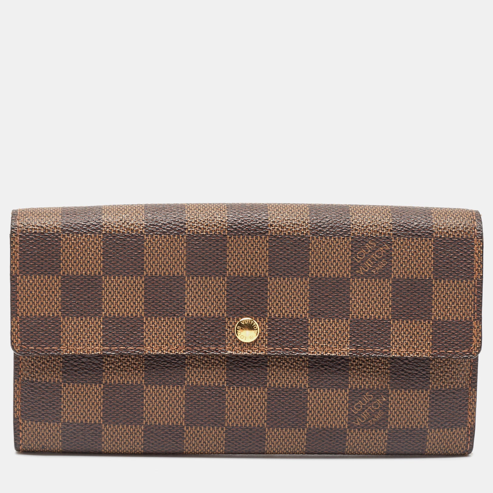 Louis Vuitton Damier Ebene Canvas Sarah Geldbörse