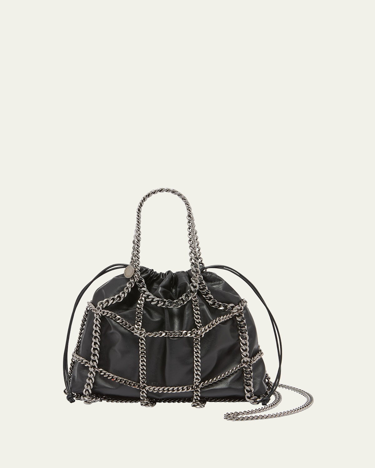 Stella McCartney Small Brass Chain Cage Tote Bag