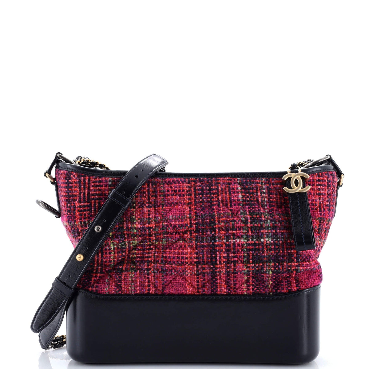 Chanel CHANEL Gabrielle Hobo Quilted Tweed and Calfskin Medium