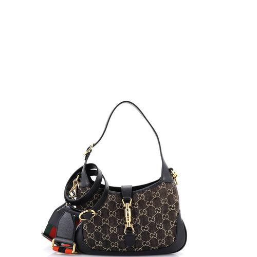 GUCCI Jackie 1961 Hobo GG Denim Small