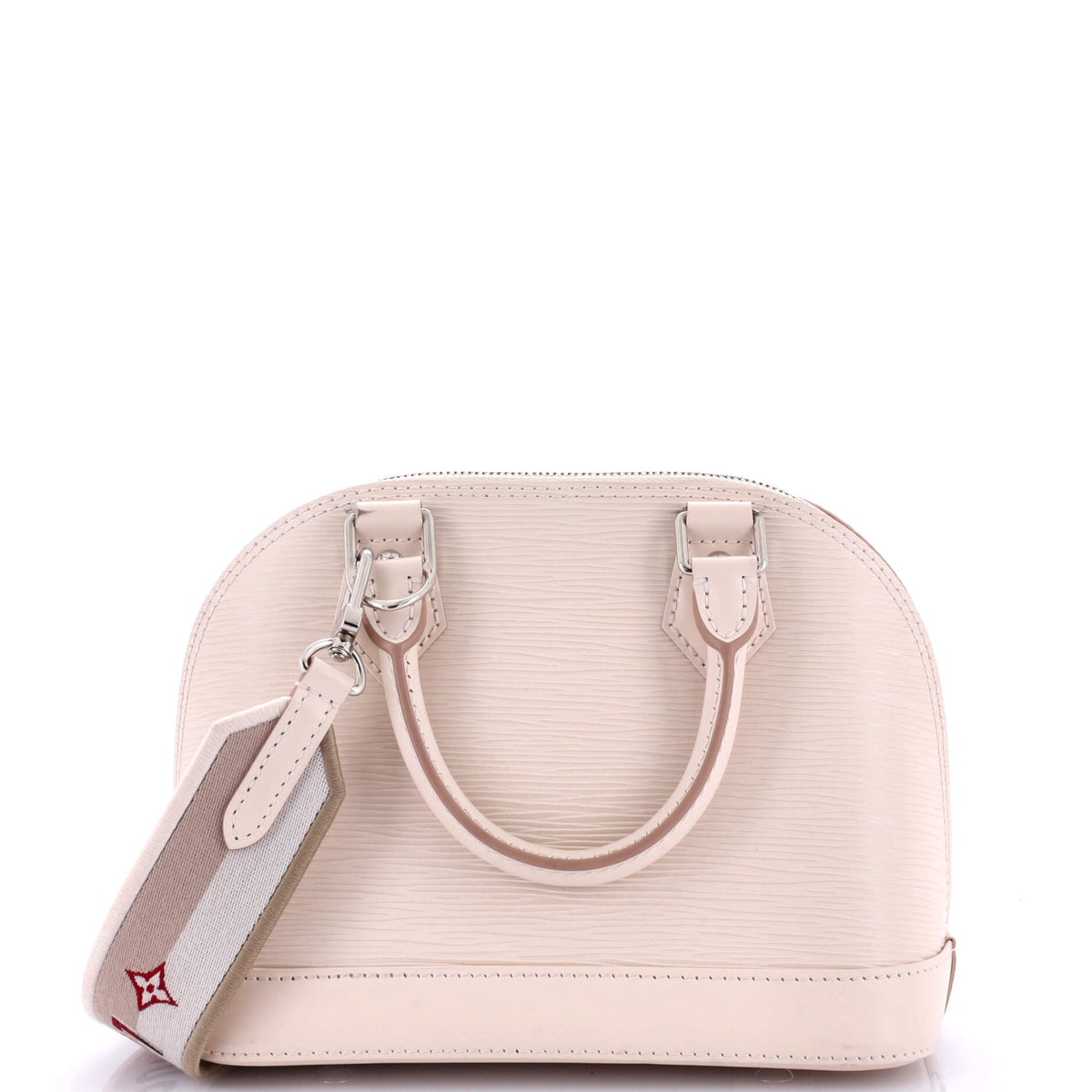 Louis Vuitton Alma Handbag Epi Leather with Logo Jacquard Strap BB