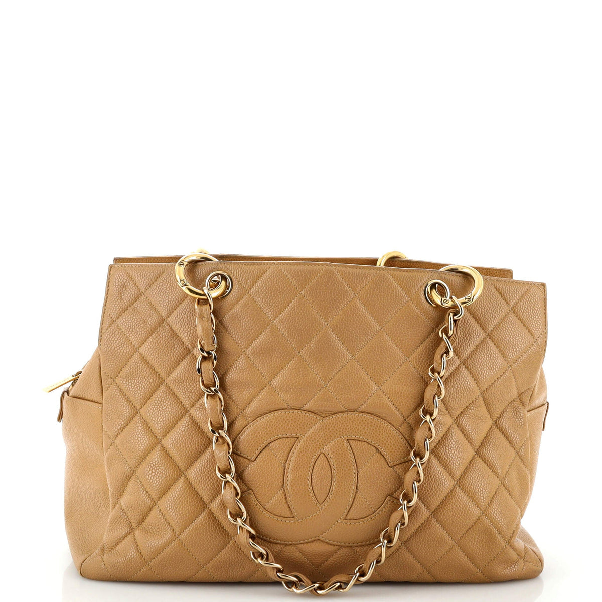 Chanel CHANEL Grand Timeless Shopping Tote Quilted Caviar