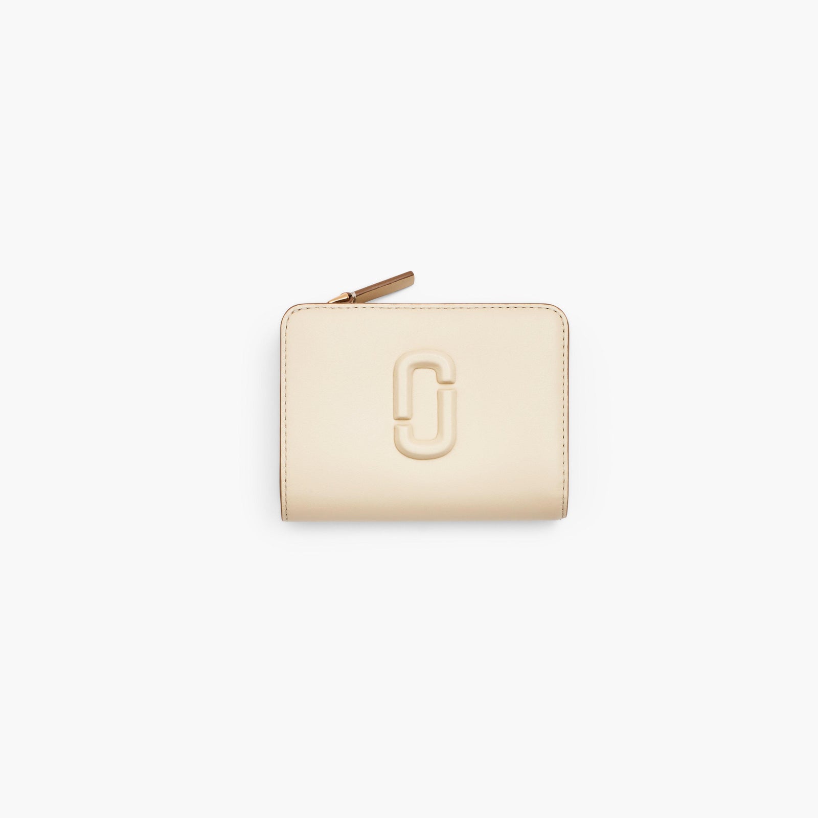 Marc Jacobs The Covered J Marc Mini Compact Wallet in Cloud White