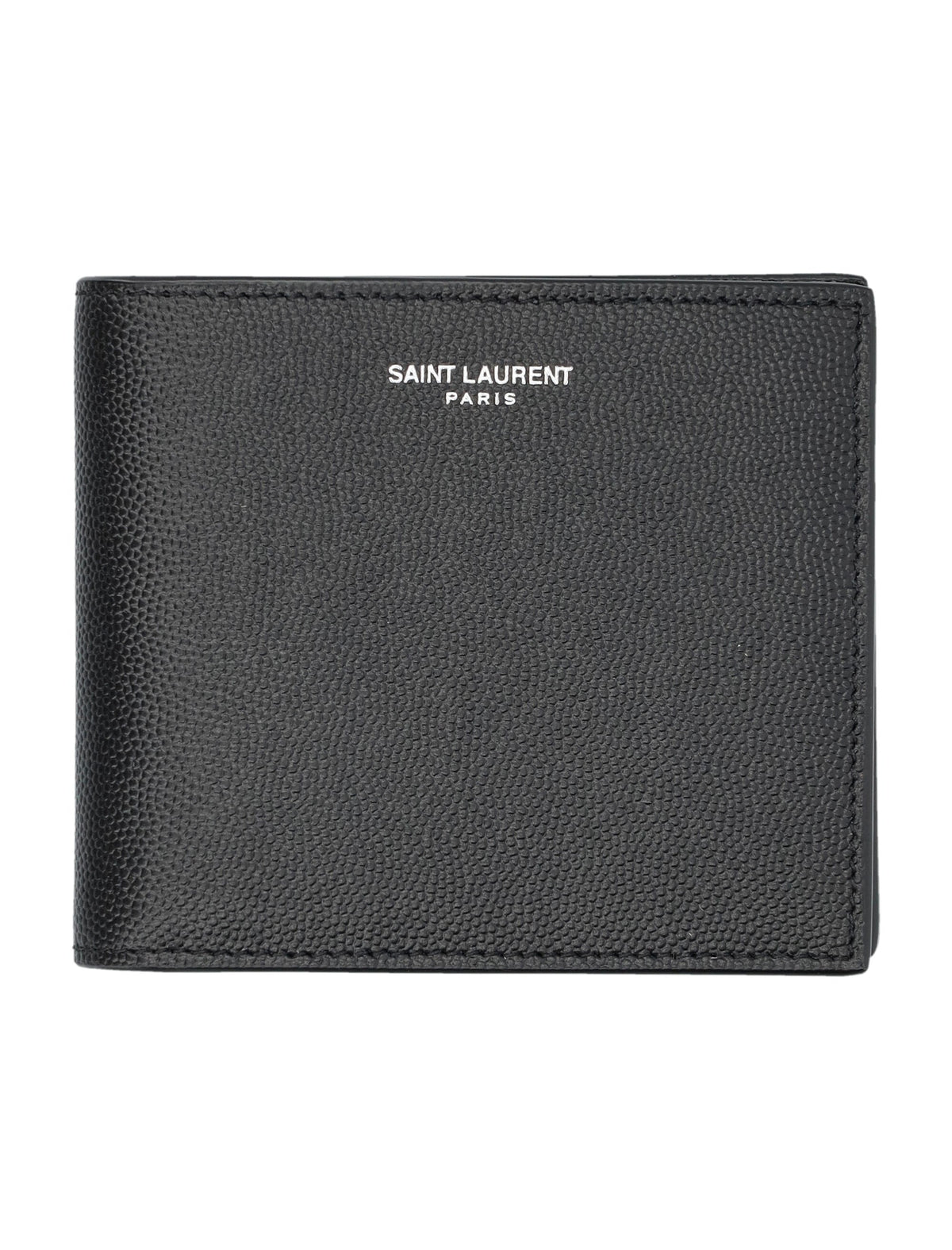 Saint Laurent Men's Grain De Poudre Wallet Coin in Black | 24A396303BTY0N Color 1000