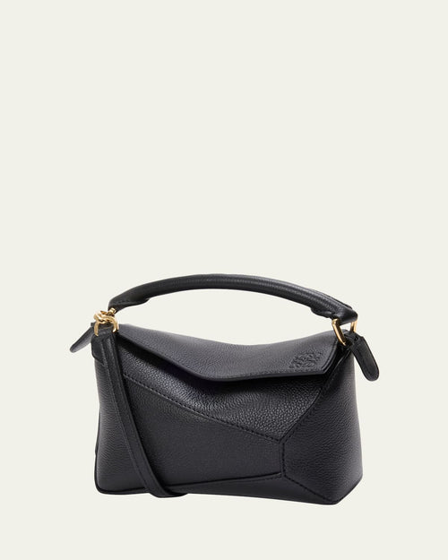 Puzzle Edge Mini Top-Handle Bag in Grain Leather