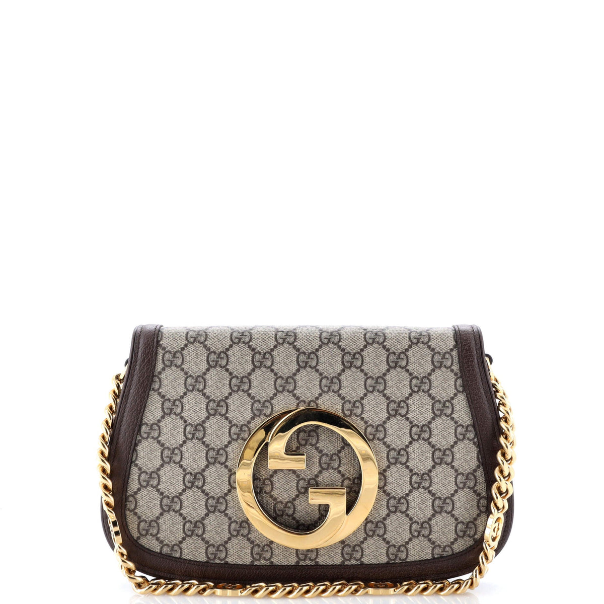 Gucci GUCCI Blondie NM Chain Flap Bag GG Coated Canvas Small