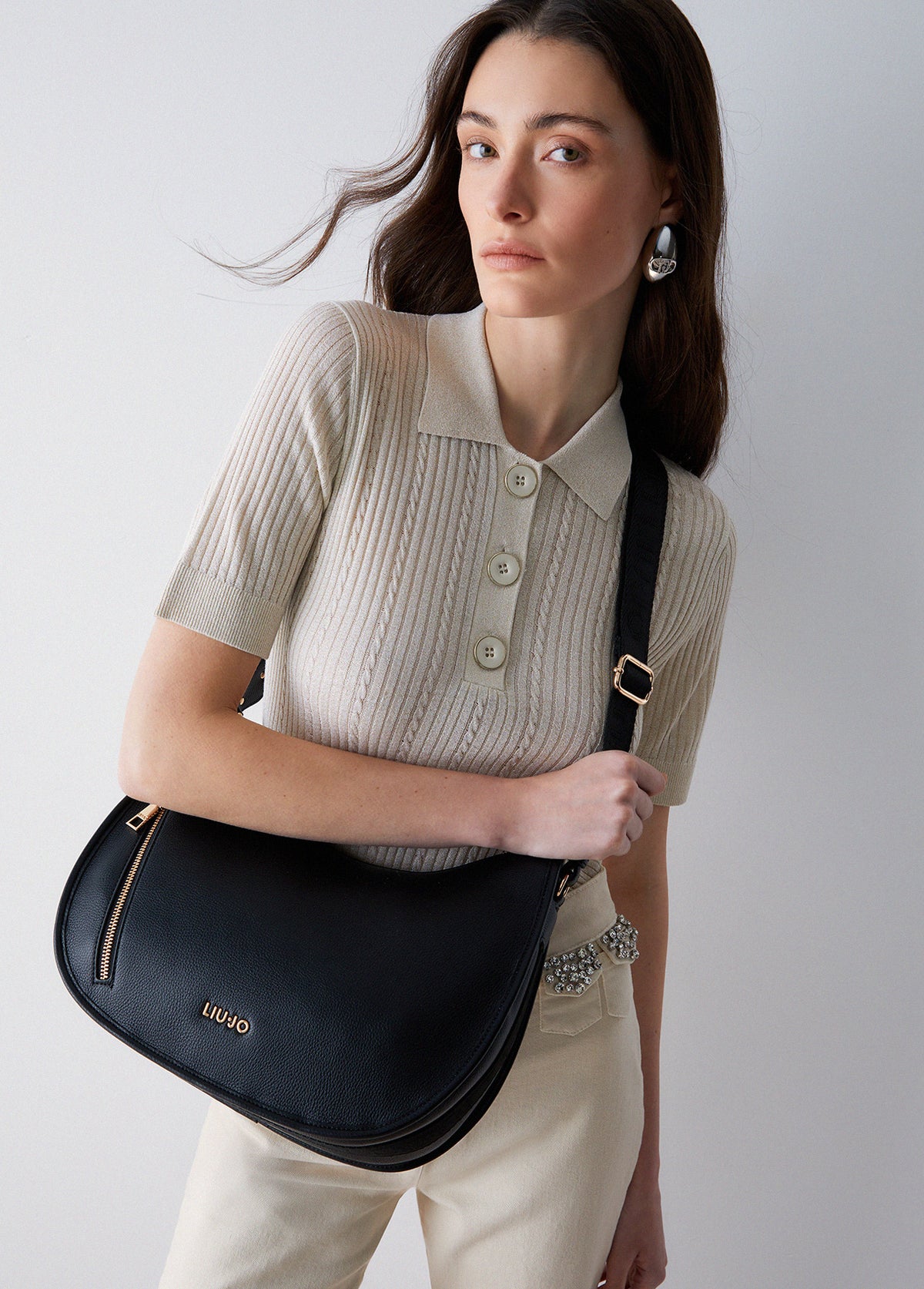 Liujo Liu Jo Sac Hobo Format Moyen ?? Fermeture Zipp??e