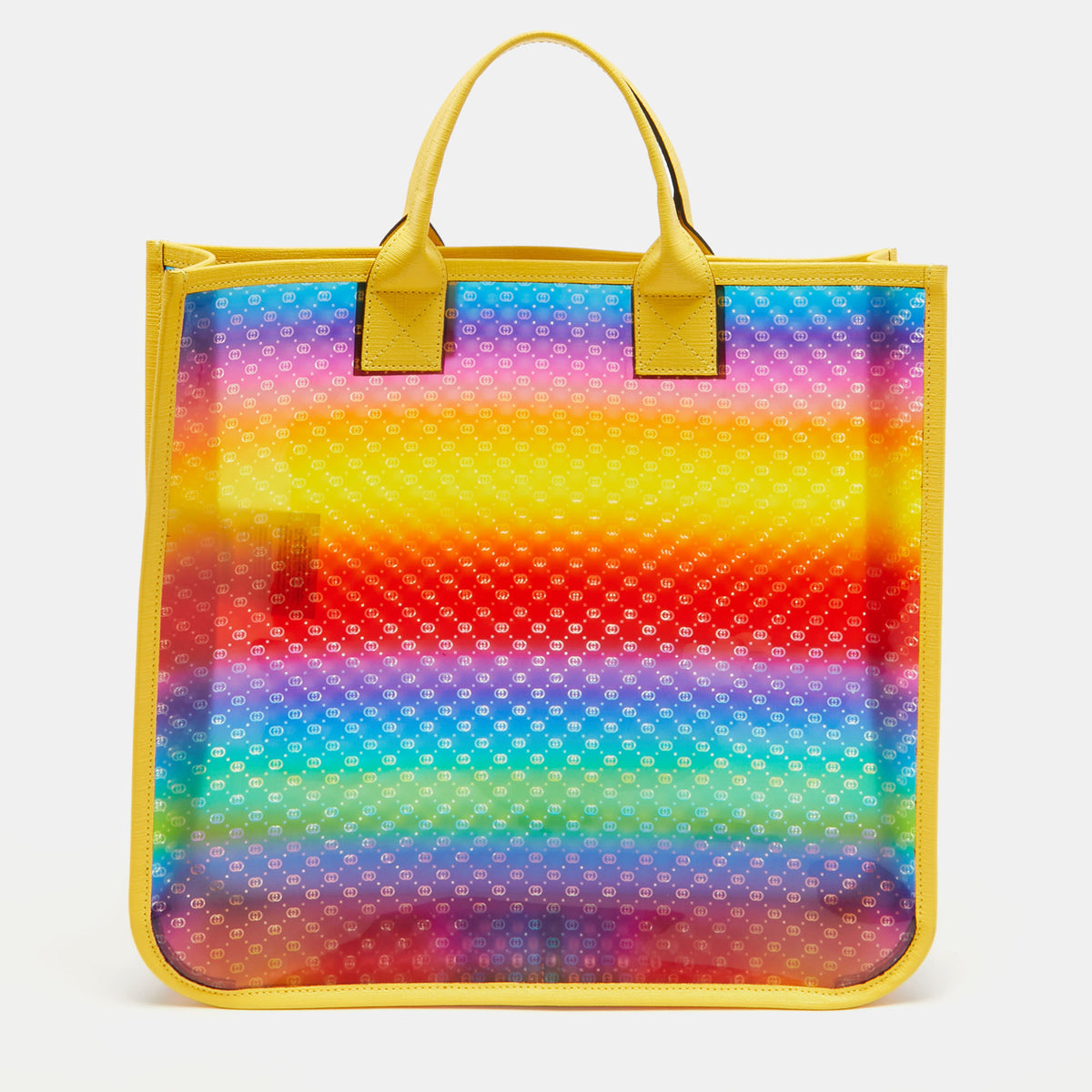Gucci Multicolor Diamante Vinyl and Leather Tote