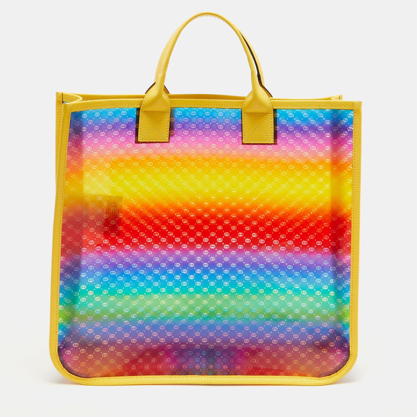 Gucci Sac fourre-tout en vinyle et cuir à strass multicolores