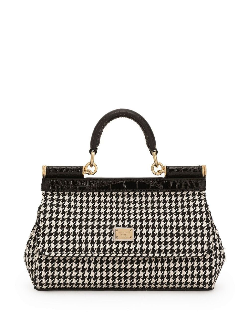 Dolce & Gabbana Women's Small Sicily Houndstooth Tote Bag in Hw5Fg | BB7116AV919 Color HW5FG
