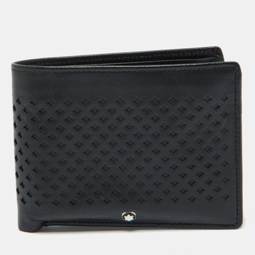 Black Leather Meisterstuck Bifold Wallet