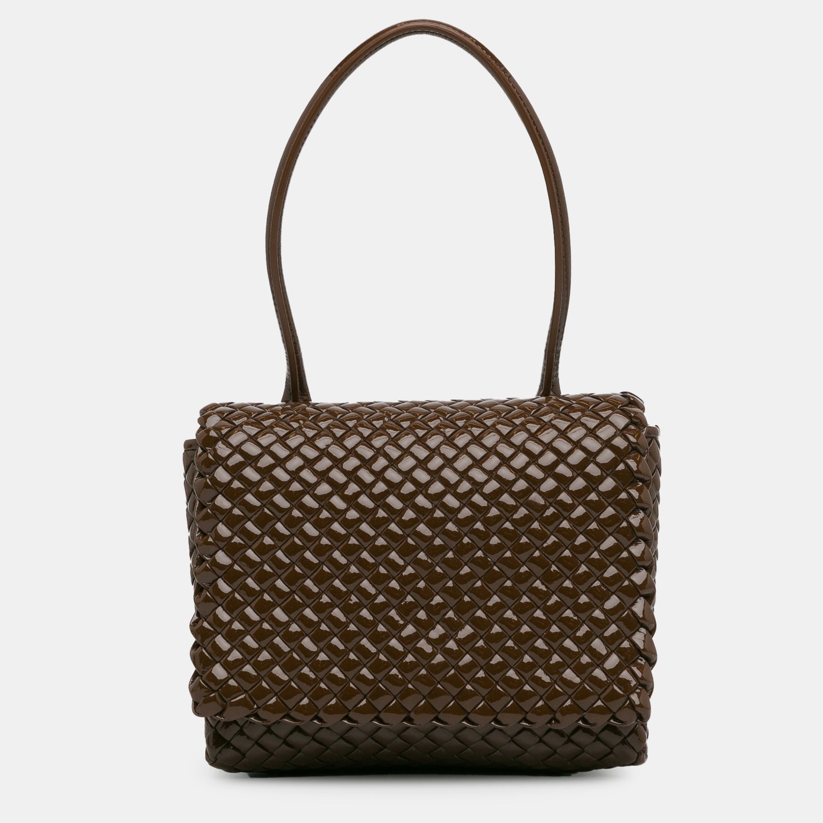 Bottega Veneta Brown Intrecciato Leather Patti Shoulder Bag