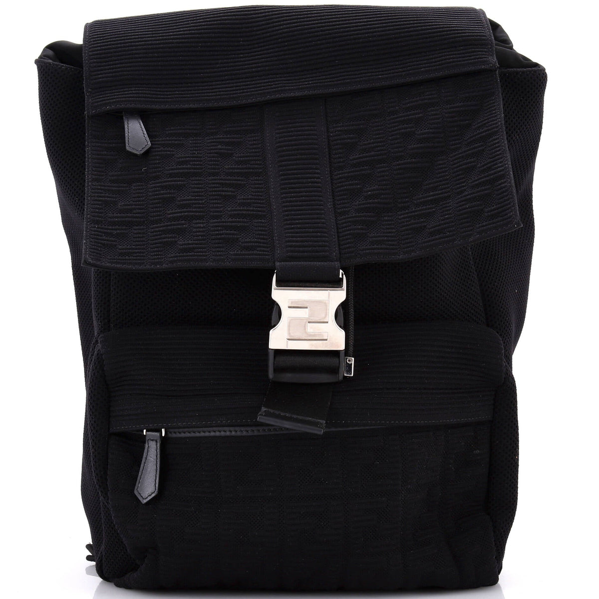 Fendi FENDI Fendiness Backpack Zucca Jacquard and Mesh Medium