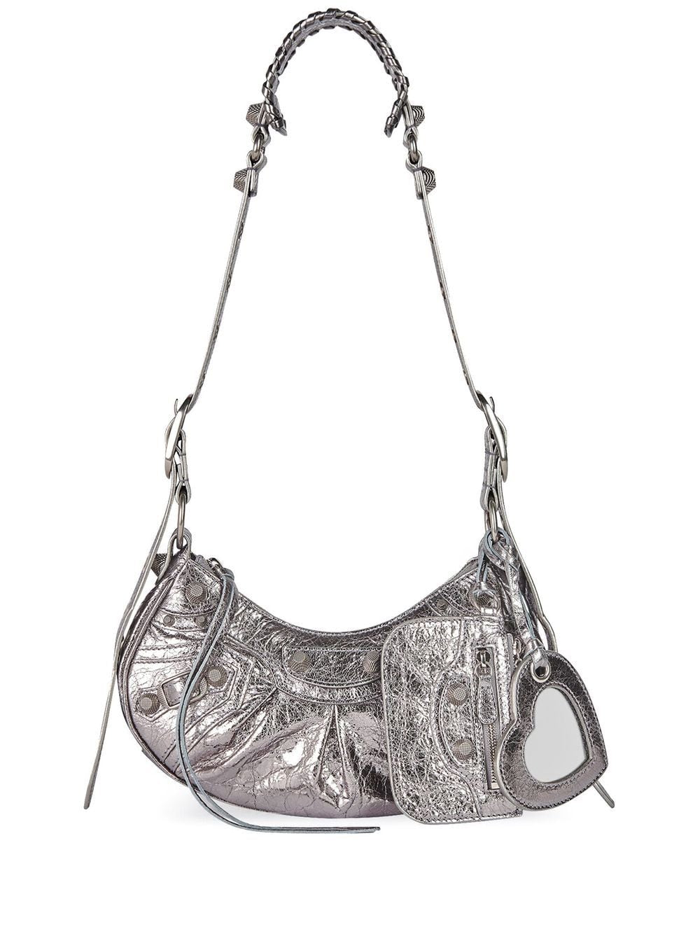 Balenciaga Women's Le Cagole Xs Shoulder Bag in Silver | 671309 Color 0GT3Y Color 8103